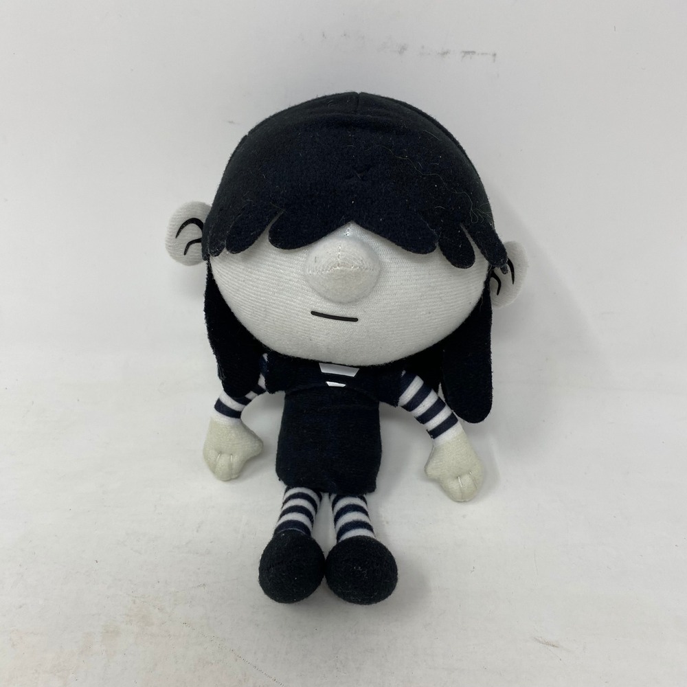 Nickelodeon The Loud House Lucy Loud Goth 8 Inch Plush Doll Black White Striped